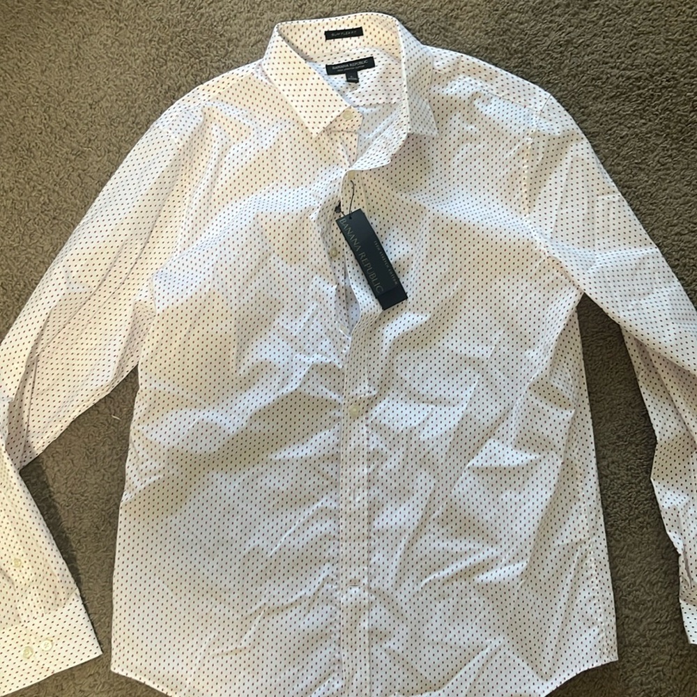 New Slim flex fit banana republic dress shirt size large